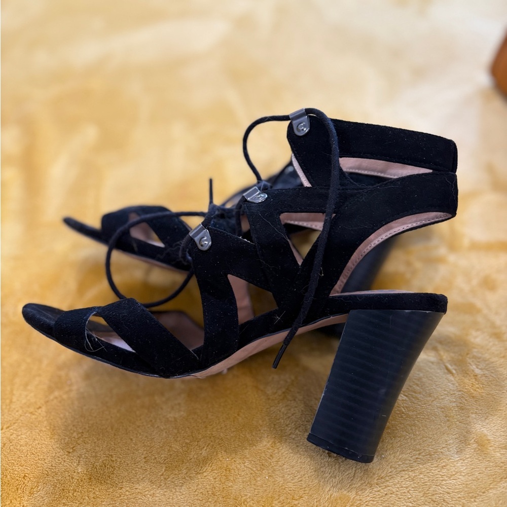 Elegant Black Strappy Heels